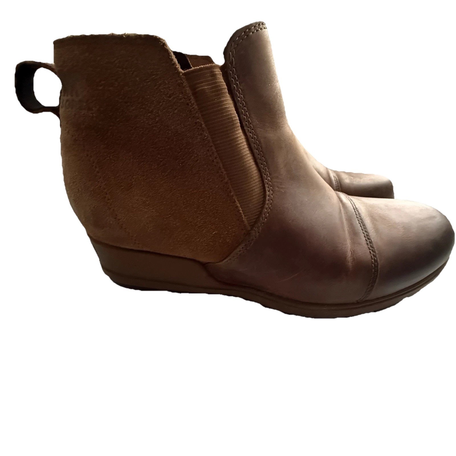 Sorel Evie Pull-On Bootie Ankle Boots-Waterproof Suede & Full Grain Leather 11